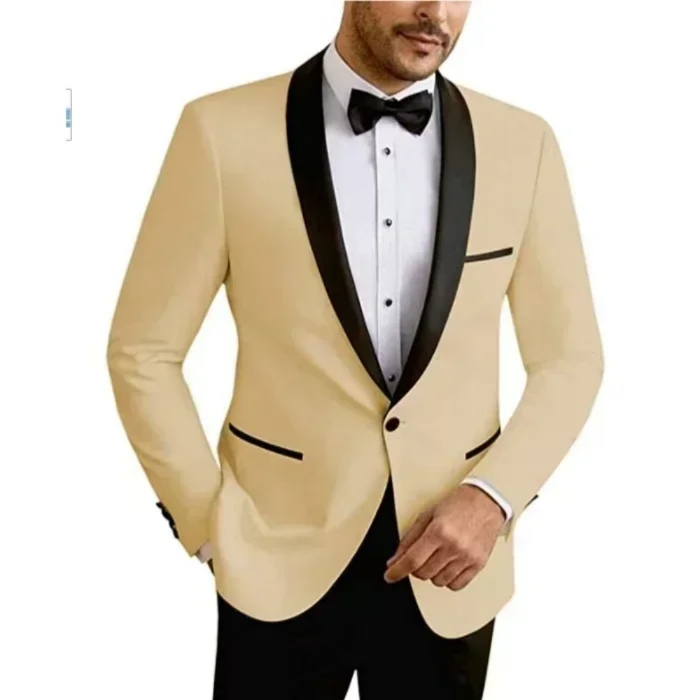 High End Men'S Formal Wear - ชุดสูทผู้ชายสีขาวสองชิ้น ระดับไฮเอนด์ สำหรับสี่ฤดู ชุดทำงานทางการ ผ้าขนสัตว์กันยับ ไม่ติดฝุ่น