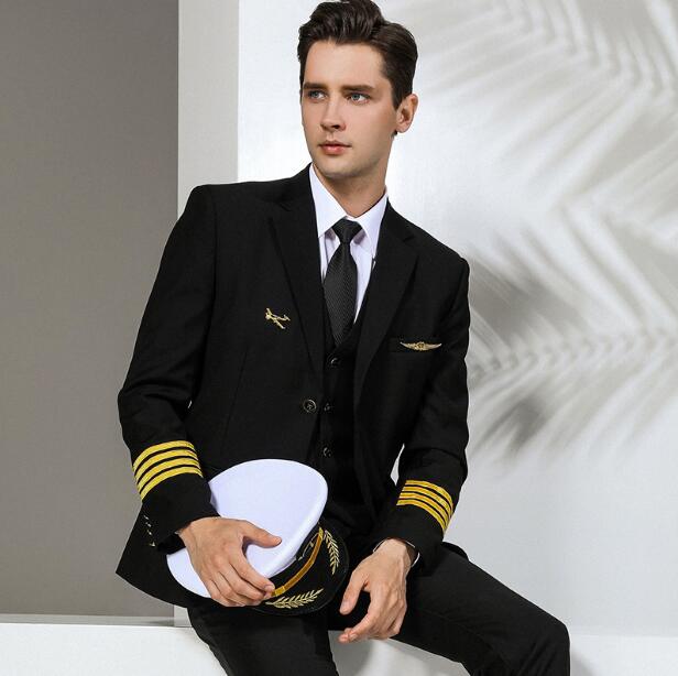 Men Formal Wear Coat - การบินมืออาชีพสวมใส่ Aviator Uniform Men Coat Blazer