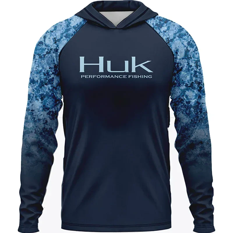 Men Formal Wear Coat - เสื้อตกปลาแขนยาว HUK ป้องกันแสงแดด UPF 50 พร้อมฮู้ด