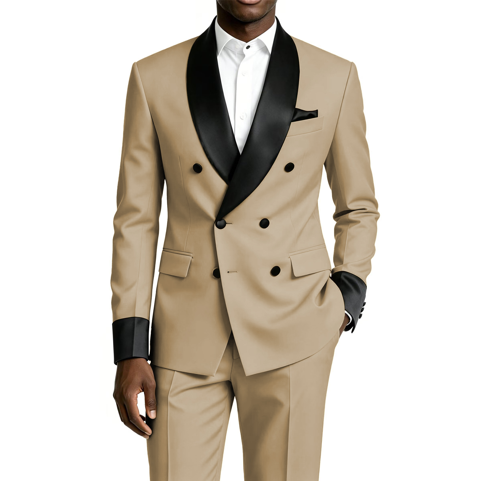 Men'S Formal Dinner Wear - ชุดทักซิโด้ผู้ชาย 2 ชิ้น ทรงเข้ารูป ปกชาล ลาเปล