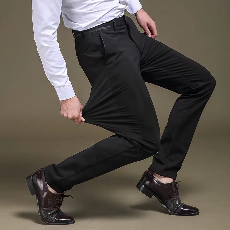 Men Formal Wear Pinterest - ผู้ชายแฟชั่นฤดูร้อนธุรกิจสบายๆกางเกงสูทกางเกงชายยืดหยุ่นตรงกางเกงอย่างเป็นทางการ PLUS ขนาดใหญ่ Size28-40