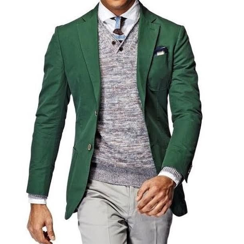 Wool Suit Jacket - สีเขียว Blazer สีเขียว Blazers สำหรับผู้ชายเสื้อแจ็คเก็ตผู้ชาย Tailor