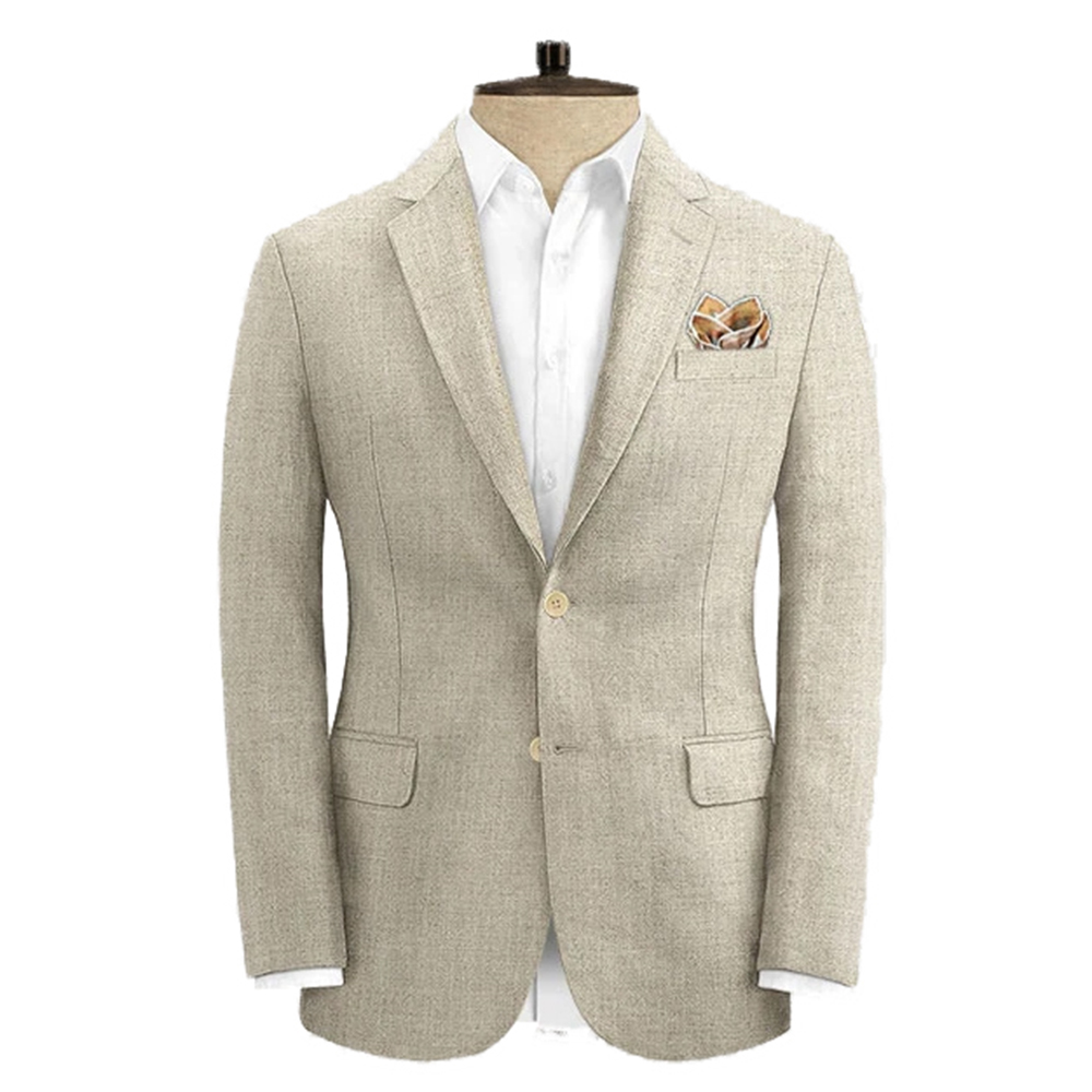 Wool Suit Jacket - 2025 ฤดูร้อนหรูหราBreathable Lenoสานขนสัตว์ 100% แจ็คเก็ตCUSTOM Made