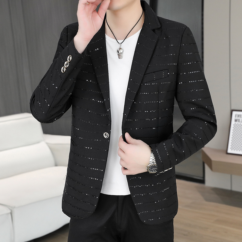 High End Men'S Formal Wear - เสื้อเบลเซอร์ผู้ชาย ประดับเลื่อม หรูหรา สไตล์เพชร สำหรับธุรกิจ ท่องเที่ยว