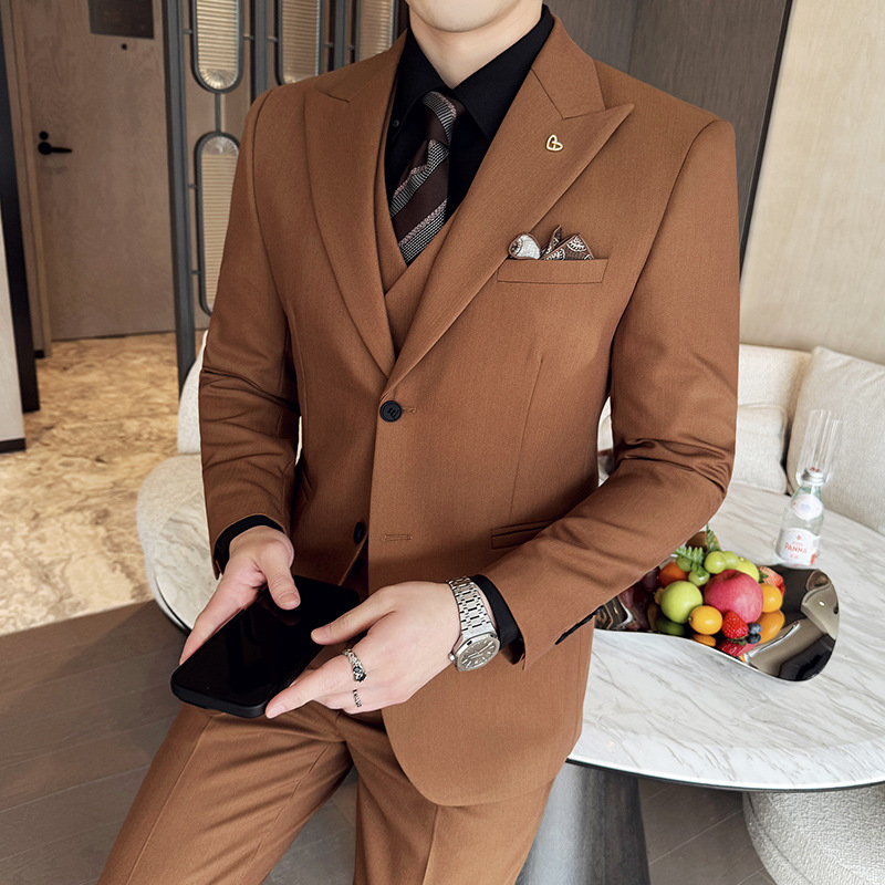 ชุดสูทผู้ชายสีขาว 3 ชิ้น ทรงเข - Men'S Formal Dinner Wear บทวิจารณ์และราคา
