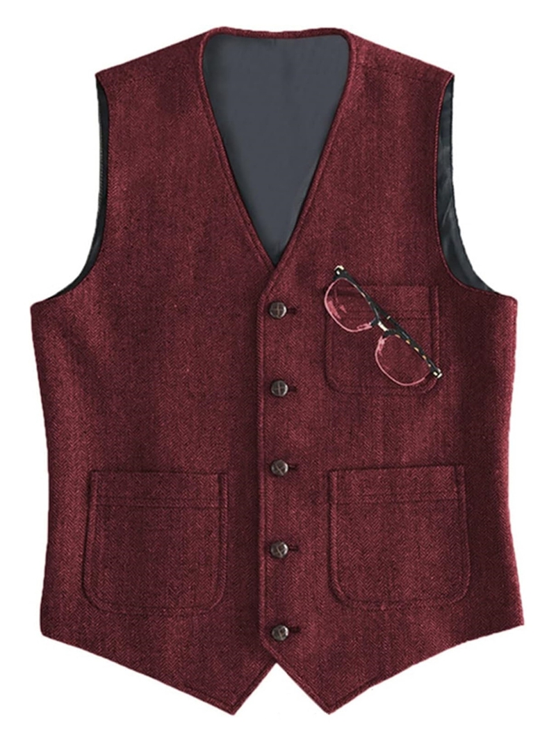เสื้อกั๊กผู้ชายแบบเป็นทางการ ค - Formal Vest Waistcoat บทวิจารณ์และราคา