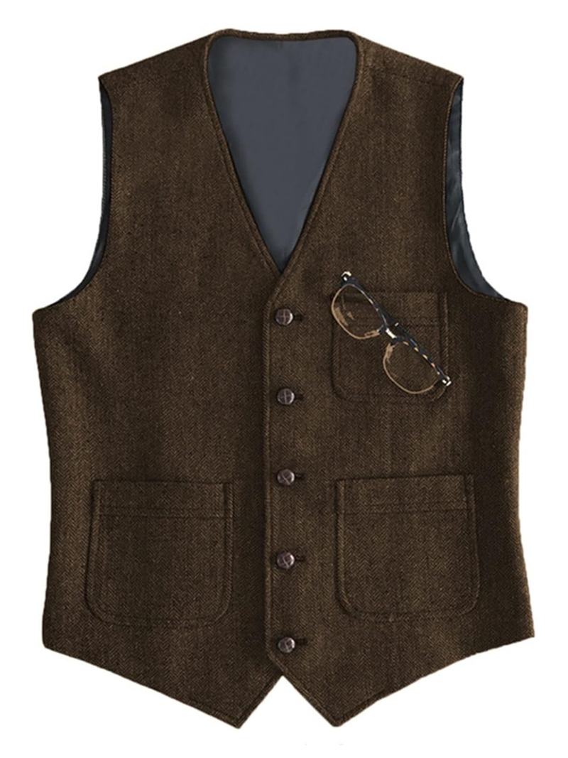 เสื้อกั๊กผู้ชายแบบเป็นทางการ ค - Formal Vest Waistcoat บทวิจารณ์และราคา