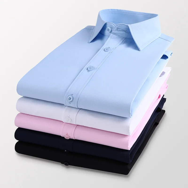 เสื้อเชิ้ตแขนยาวผู้ชายรุ่นใหม่ - Men Formal Wear Pink บทวิจารณ์และราคา