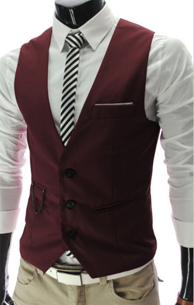 เสื้อกั๊กคุณภาพสูงสำหรับผู้ชาย - Formal Vest Waistcoat บทวิจารณ์และราคา