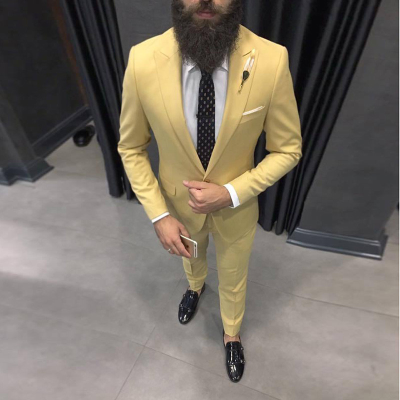 2025 ล่าสุดสีเหลืองชายชุดสําหร - Men'S Formal Dinner Wear บทวิจารณ์และราคา