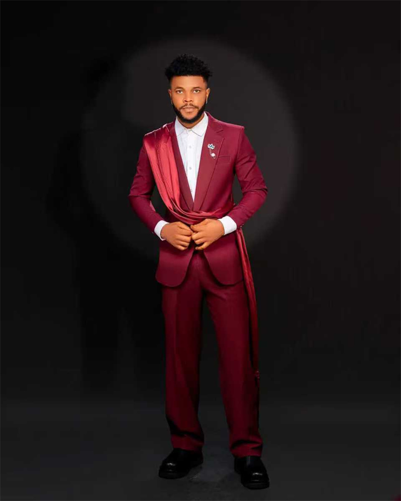 สีแดงชุดสูทผู้ชายชุด 2 ชิ้นเสื - Men Formal Wear Red บทวิจารณ์และราคา