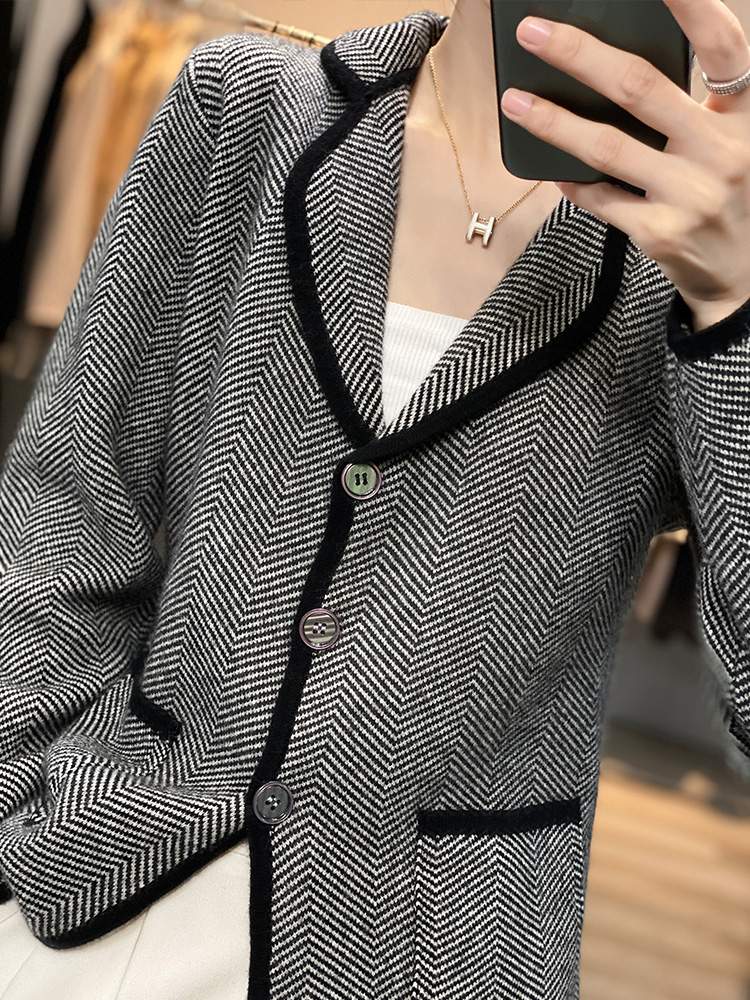 ฤดูใบไม้ร่วงผู้หญิงฤดูหนาวแคชเ - Wool Suit Jacket บทวิจารณ์และราคา