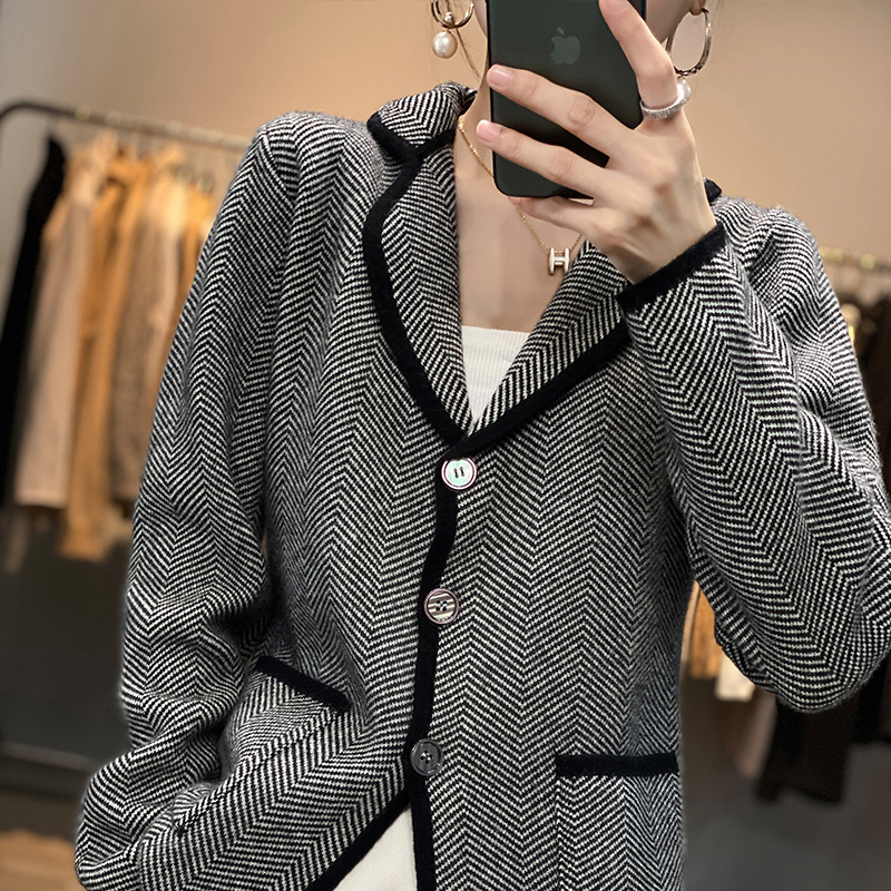 ฤดูใบไม้ร่วงผู้หญิงฤดูหนาวแคชเ - Wool Suit Jacket บทวิจารณ์และราคา