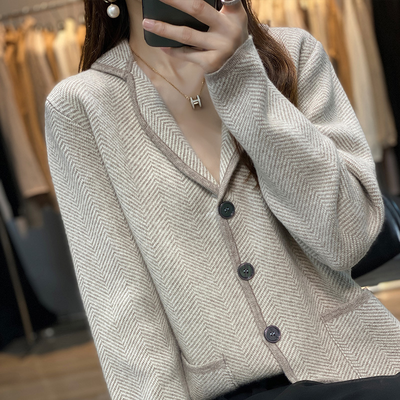 ฤดูใบไม้ร่วงผู้หญิงฤดูหนาวแคชเ - Wool Suit Jacket บทวิจารณ์และราคา