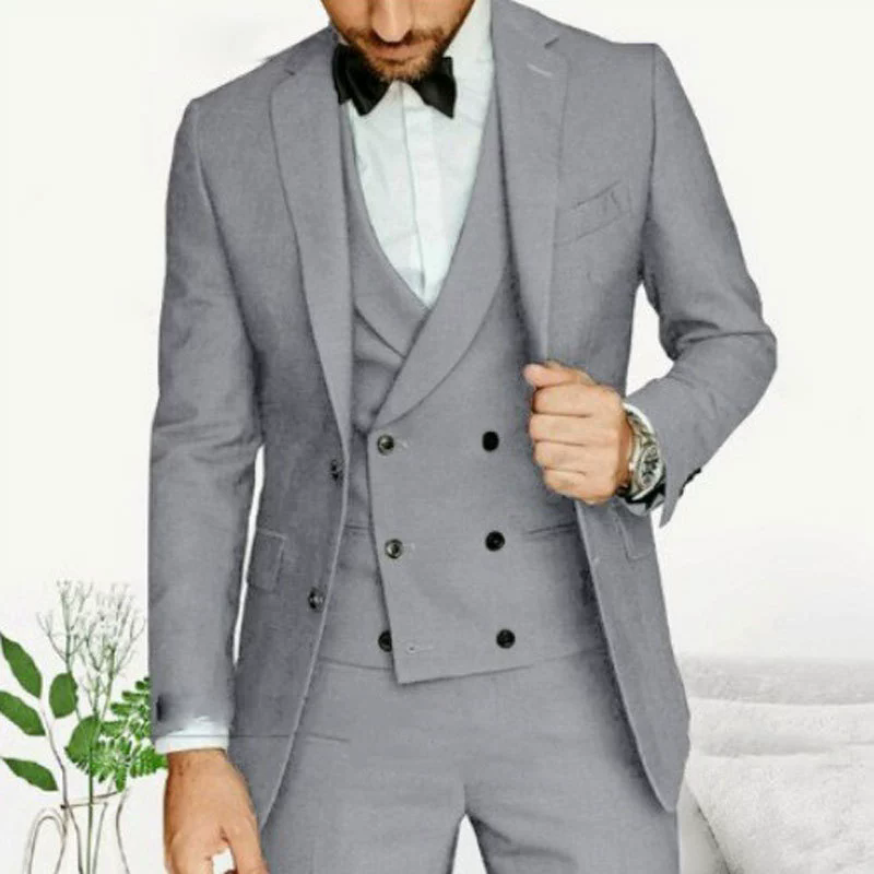 ชุดสูทผู้ชายทรงเข้ารูปสามชิ้น  - High End Men'S Formal Wear บทวิจารณ์และราคา