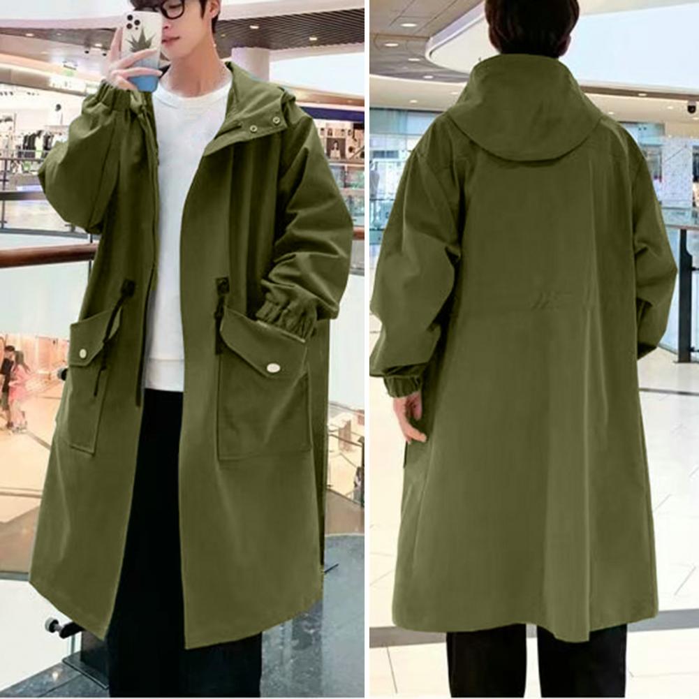 ยาว Trench Coat เสื้อแจ็คเก็ตผ - Men Formal Wear Coat บทวิจารณ์และราคา