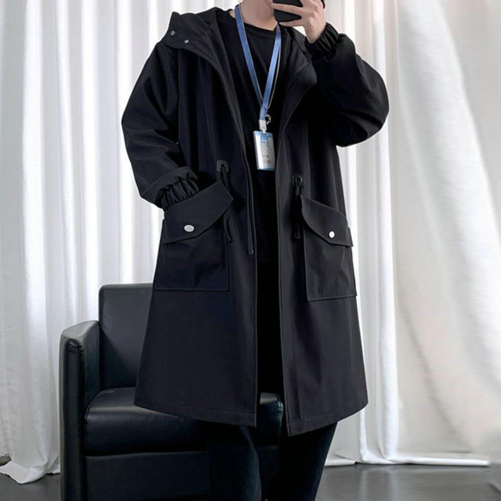 ยาว Trench Coat เสื้อแจ็คเก็ตผ - Men Formal Wear Coat บทวิจารณ์และราคา