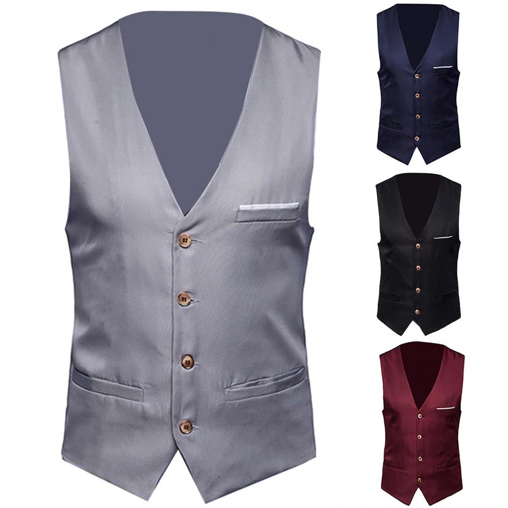 เสื้อกั๊กชุดเดรสสำหรับผู้ชายทร - Formal Vest Waistcoat บทวิจารณ์และราคา