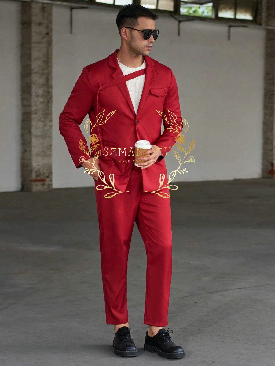 แฟชั่นสบายๆชุดผู้ชายสีแดง Tuxe - Men'S Formal Dinner Wear บทวิจารณ์และราคา