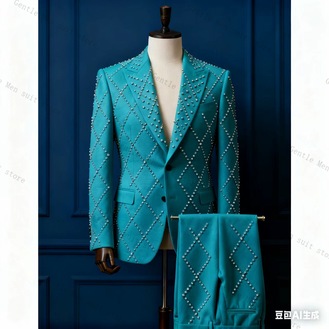ชุดสูทผู้ชายสีชมพู 2 ชิ้น เสื้ - Men Formal Wear Pink บทวิจารณ์และราคา